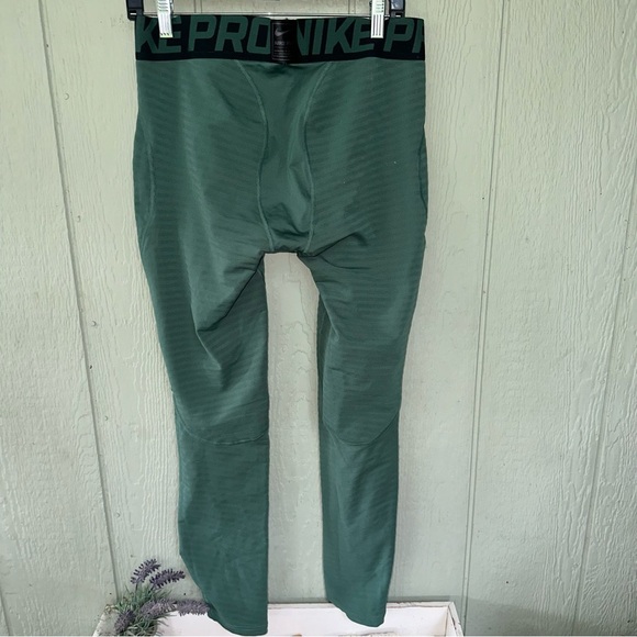 Nike pro mens compression Tights joggers leggings tights XL green - Picture 4 of 7